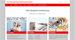 Desktop Screenshot of kfz-pfandleihhaus-sb.de
